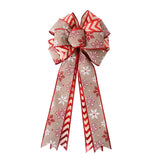 elvesmall 54*25cm Large Christmas Bow Christmas Tree Decoration New Year's Eve Decorations Christmas Party Ribbon Bows Linen Bowknot