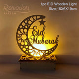 elvesmall Eid Mubarak Decor Ornament Light Eid Kareem Ramadan Decor for Home Ramadan Mubarak Eid Al Adha Islamic Muslim Party Decor