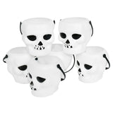 elvesmall 6pcs Mini Halloween Candy Bucket Pot Witch Skeleton Cauldron Holder Jar Trick Or Treat Halloween Party Decoration Props Kids Toy