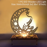 elvesmall Eid Mubarak Decor Ornament Light Eid Kareem Ramadan Decor for Home Ramadan Mubarak Eid Al Adha Islamic Muslim Party Decor