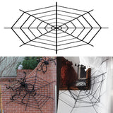 elvesmall 150/250cm Black White Halloween Spider Web Giant Stretchy Cobweb For Home Bar Decor Haunted House Halloween Party Terror Props