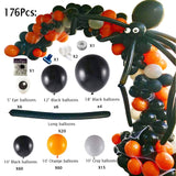 elvesmall Halloween Balloon Garland Arch Kit DIY Spider Halloween Balloons Garland Party Decoration Balloon Halloween Decoration