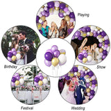 elvesmall Purple gold white confetti metal latex Balloons halloween Birthday Party Wedding Decorations baby shower globos Thanksgiving Day