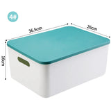 elvesmall Desk Sundries Storage Box with Lid Wardrobe Clothes Drawer Plastic Storage Basket Container Organizer for Cosmetics Small Things