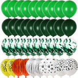 elvesmall 40pcs Green Balloons Set Chrome Metallic Confetti Ballon Jungle Safari Animal Birthday Party Decoration Wedding Balloon Garland