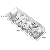 elvesmall Cable Storage Box Transparent Plastic Data Line Storage Container for Desk Stationery Multifunctional headset Data charging line