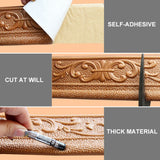 elvesmall 10Meters 3D Pattern Sticker Wall Trim Line Skirting Border Decor Self Adhesive Household Waterproof Baseboard Wall Stickers