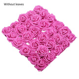 elvesmall 10/20/30 Heads 8CM Artificial PE Foam Rose Flowers Bride Bouquet Flower For Wedding Party Decorative Scrapbooking DIY Flower