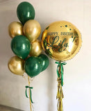 elvesmall 11-18Pcs Bunch Balloon Ink Green Jungle Theme Latex Balloon Wedding Birthday Party Decoration Festival Celebration Supplies