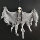 elvesmall Halloween Hanging Skull Head Ghost Haunted House Escape Horror Props Ornament Halloween Party Decorations for Home Terror Scary