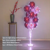 elvesmall 1.3M Table Balloons Stand Kit  with String Light Table Centerpiece Balloon for Birthday Baby Shower Christmas Party Decorations
