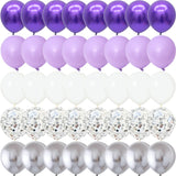 elvesmall Purple gold white confetti metal latex Balloons halloween Birthday Party Wedding Decorations baby shower globos Thanksgiving Day