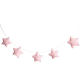 elvesmall 5Pcs Nordic Felt Stars Garland Banner Tent Bed Mat Pendants Baby Shower Bunting Ornaments for Kids Room Hanging Wall Decorations