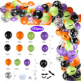 elvesmall Halloween Balloon Garland Arch Kit DIY Spider Halloween Balloons Garland Party Decoration Balloon Halloween Decoration