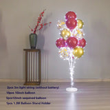 elvesmall 1.3M Table Balloons Stand Kit  with String Light Table Centerpiece Balloon for Birthday Baby Shower Christmas Party Decorations
