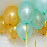 elvesmall 20pcs/Set Gold White Balloons Party Theme Latex Baloon Garland Decoration Christmas Ballon Suit Boy's Birthday Wedding Decor Toy