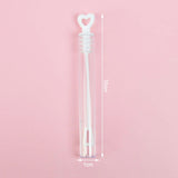 elvesmall 50pcs/lot Love Heart Bubble Wand Tube Bubble Soap Bottle Wedding Birthday Festival Party Decoration Outdoor Toy Wedding Supplies