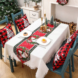 35*180 Christmas Santa Claus Table Runner Polyester Cotton Hotel Home Dining Dress Up Xmas Festival Party Decor table runner