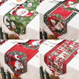 35*180 Christmas Santa Claus Table Runner Polyester Cotton Hotel Home Dining Dress Up Xmas Festival Party Decor table runner