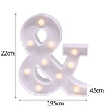 elvesmall DIY LED Letter Night Light Creative 26 English Alphabet Number Battery Lamp Romantic Wedding Party Decoration