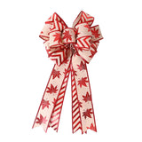 elvesmall 54*25cm Large Christmas Bow Christmas Tree Decoration New Year's Eve Decorations Christmas Party Ribbon Bows Linen Bowknot