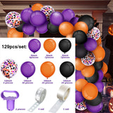 elvesmall Halloween Balloon Garland Arch Kit DIY Spider Halloween Balloons Garland Party Decoration Balloon Halloween Decoration