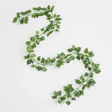 elvesmall 210Cm Artificial Hanging Christmas Garland Plants Vine Leaves Green Silk Outdoor Home Wedding Party Bathroom Garden Decoration