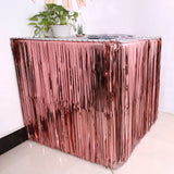 elvesmall 275x75 cm Hawaii Party Decoration Table Skirt Foil Fringe Metallic Tinsel Table Skirt For Wedding Birthday Party Decoration