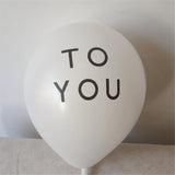 elvesmall 10pcs 10inch Happy Birthday To You Letter Latex Balloons Set White Air Helium Balloon Kids 1st Birthday Party Decoration Globos
