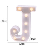 elvesmall DIY LED Letter Night Light Creative 26 English Alphabet Number Battery Lamp Romantic Wedding Party Decoration