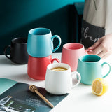 elvesmall  -  Ceramic Coffee Mug Creative Matte Pure Color Coffe Mugs Tumbler Cup Tea Milk Latte Porcelain Novelty Tumblers Cute Cups