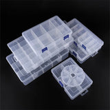 elvesmall Adjustable 3-36 Grids Compartment Plastic Storage Box Jewelry Earring Bead Screw Holder Case Display Organizer Container