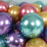 elvesmall 5/10/12inch Birthday Balloon Premium Metallic Latex Balloons Gold Silver Fruit Green Globe Wedding Party Decoration Kids Toys