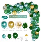 elvesmall Jungle Safari Bean Green Balloon Garland Arch Chain Wedding Birthday Party Decor Kids Latex Ballon Garland Baby Shower Party