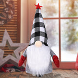 elvesmall Christmas Decoration Christmas Red Black Plaid Hat Electric Doll Rudolph Faceless Doll Decorations For Home Decore