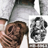 Waterproof Temporary Tattoo Sticker Old School Prajna Demon Knife Fake Tattoos Snake Rose Body Art Arm Fake Tatoo Women Men