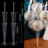 elvesmall 1/2 set Latex Balloon Holder Balloons Stand Column Metallic Balloons Baby Shower Kids Birthday Party Wedding Decoration Supplies