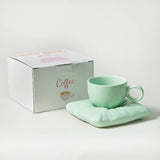 elvesmall  -  Ceramic Mugs Coffee Cups Drinkware Mug for Tea Large Saucer Set Creative Christmas Gift Box Set Couple cups