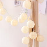 elvesmall Garland String Lights 20 LED Cotton Ball Fairy Lighting Strings for Holiday Christmas Party Wedding Romantic Decorations Lights