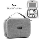 elvesmall Electronics Accessories Travel Organizer Hard Shell Digital Gadgets Storage Bag for Mac Adapter Mouse Data Cable Earphone HDD