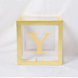 elvesmall Gold Customize Letter Name Transparent Balloon Box Baby Shower Box 1st Birthday Party Decorations Kids Wedding Baby Shower Decor