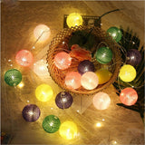 elvesmall Garland String Lights 20 LED Cotton Ball Fairy Lighting Strings for Holiday Christmas Party Wedding Romantic Decorations Lights