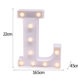 elvesmall DIY LED Letter Night Light Creative 26 English Alphabet Number Battery Lamp Romantic Wedding Party Decoration