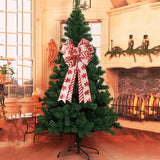elvesmall 54*25cm Large Christmas Bow Christmas Tree Decoration New Year's Eve Decorations Christmas Party Ribbon Bows Linen Bowknot