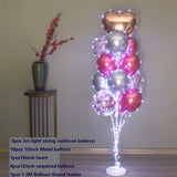elvesmall 1.3M Table Balloons Stand Kit  with String Light Table Centerpiece Balloon for Birthday Baby Shower Christmas Party Decorations