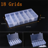 elvesmall Adjustable 3-36 Grids Compartment Plastic Storage Box Jewelry Earring Bead Screw Holder Case Display Organizer Container