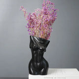 elvesmall Creative Body Art Vase Nordic Style Flower Arrangement Home Decor Living Room Ornament Ceramic Hydroponic Vase
