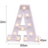 elvesmall DIY LED Letter Night Light Creative 26 English Alphabet Number Battery Lamp Romantic Wedding Party Decoration