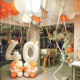 elvesmall 40inch Number Foil Balloon Adult Kids Birthday Balloons Set Orange Theme Happy Birthday Party Baby Shower Decoration Air Globos