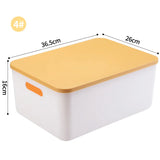 elvesmall Desk Sundries Storage Box with Lid Wardrobe Clothes Drawer Plastic Storage Basket Container Organizer for Cosmetics Small Things